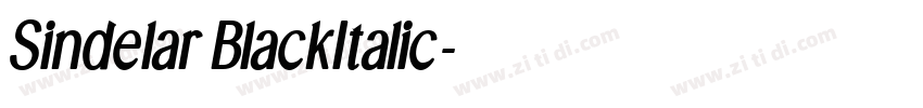 Sindelar BlackItalic字体转换